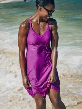 Athleta Shoreline Beach Purple Swim Dress Size S